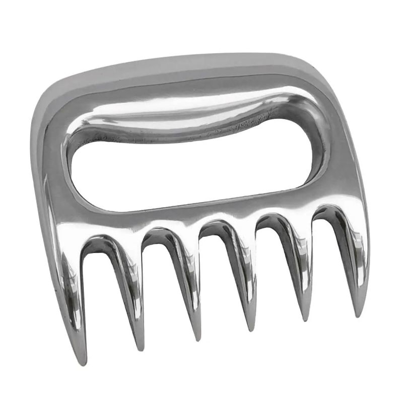 Kit Garra De Urso Garfo Tridente Churrasco Petisco Com Suporte em Madeira - Triboshop - Imagem 4