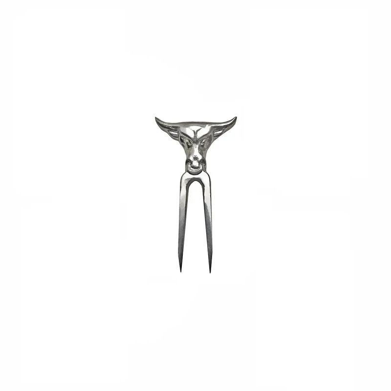 Kit Garra De Urso Garfo Tridente Churrasco Petisco Com Suporte em Madeira - Triboshop - Imagem 6