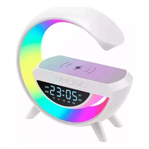 Luminária G Speaker Carregador Indução Bluetooth Caixa De Som